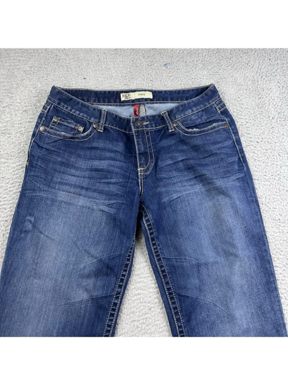 BKE Buckle Kate Y2K Bootcut Blue Jeans Size 32x31.5 Cowgirl Stretch